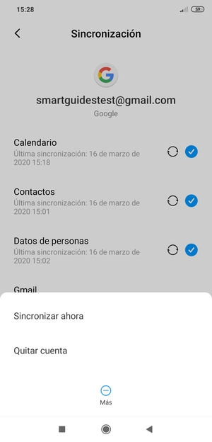 Seleccione Sincronizar ahora