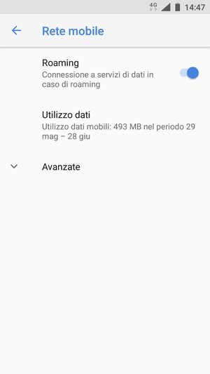 Attiva o disattiva Roaming