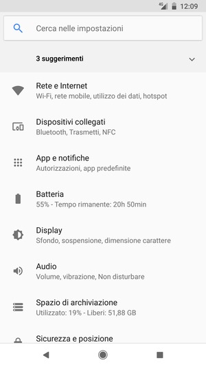 Seleziona Rete e Internet