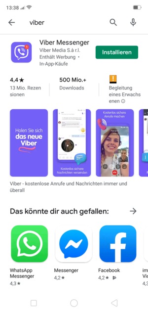 Wählen Sie die App