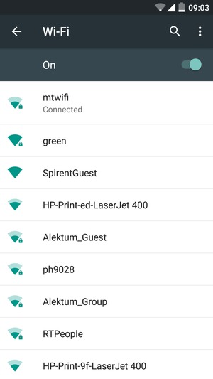 You are now connected to the Wi-Fi network