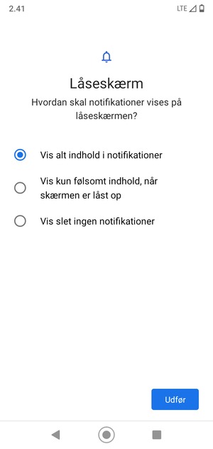 Vælg din foretrukne mulighed og vælg Udfør