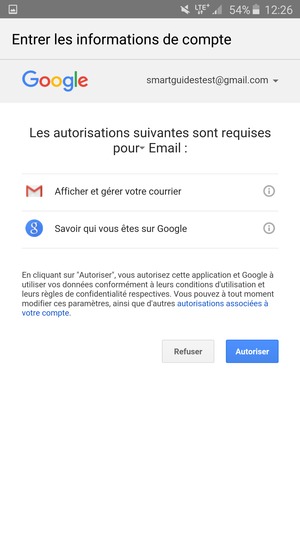 Sélectionnez Autoriser