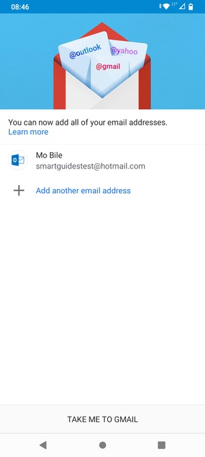 Select TAKE ME TO GMAIL