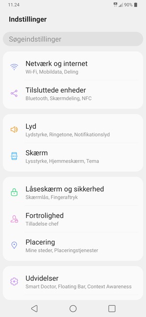 Vælg Netværk og internet