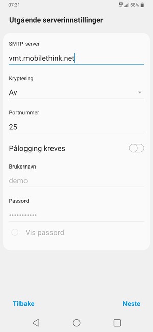 Slå av Pålogging kreves og velg Neste