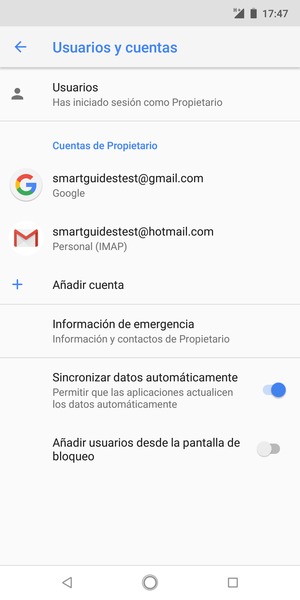 Seleccione su cuenta Google