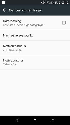 Velg Navn på aksesspunkt