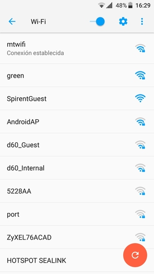 Ahora está conectado a la red Wi-Fi