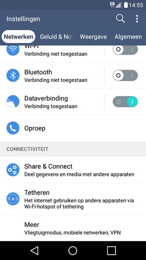 Selecteer Netwerken en Meer