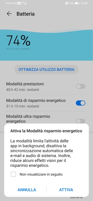 Seleziona ATTIVA
