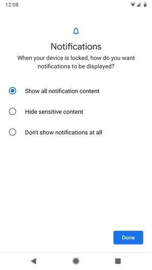 Select your preferred option and select Done
