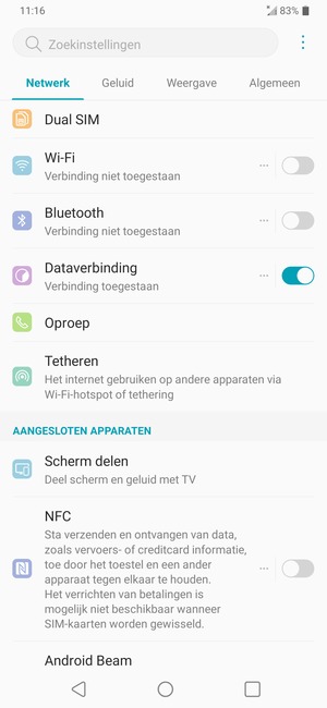 Selecteer Algemeen