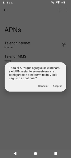Seleccione Aceptar