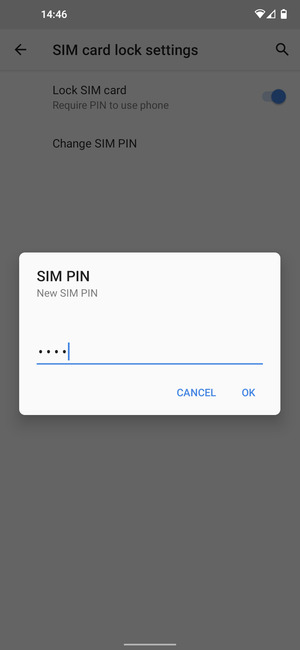 Enter your New SIM PIN and select OK