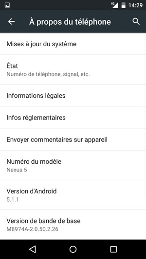 Sélectionnez Mises à jour du système