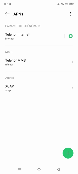 Sélectionnez le bouton du Menu