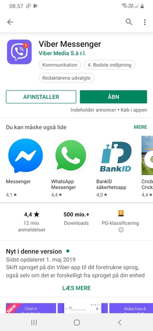 Vælg ÅBN