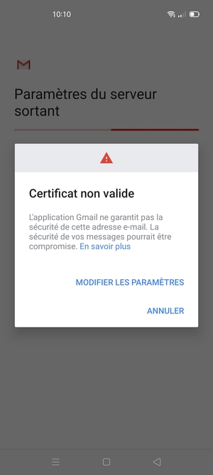 Sélectionnez MODIFIER LES PARAMÈTRES