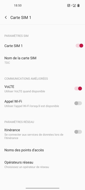 Sélectionnez Noms des points d'accès