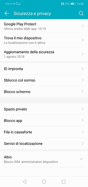 Seleziona Altro