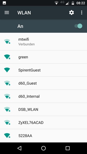 Sie sind nun mit dem WLAN-Netzwerk verbunden