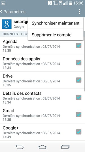 Sélectionnez Synchroniser maintenant