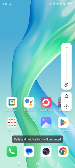 Select Mute to change to sound mode again
