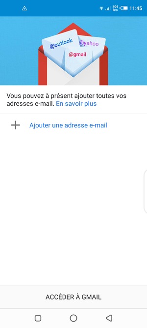 Sélectionnez Ajouter une adresse e-mail