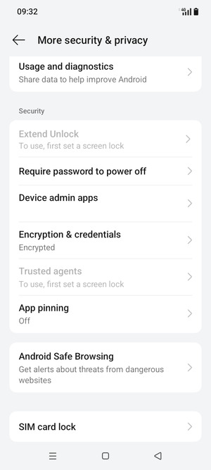 Scroll to and select  SIM card lock