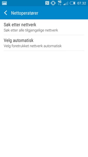 Velg Søk etter nettverk