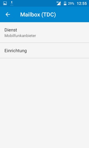 Wählen Sie Einrichtung
