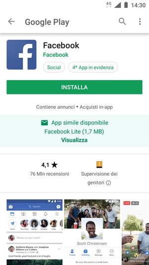 Seleziona INSTALLA