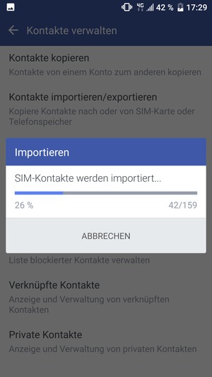 Ihre Kontakte werden in Ihrem Google Konto gespeichert und auf Ihrem Handy gespeichert, wenn Google das nächste Mal synchronisiert wird.