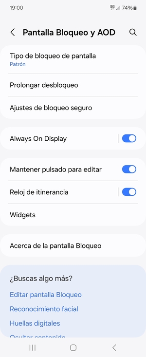 El teléfono ha sido asegurado con un bloqueo de pantalla