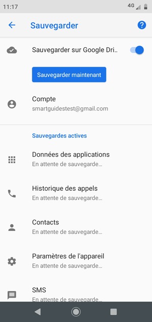 Sélectionnez Compte