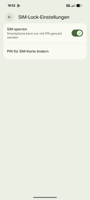 Wählen Sie PIN für SIM-Karte ändern