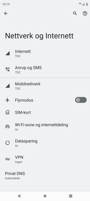 Velg Mobilnettverk