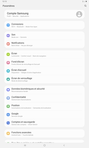 Sélectionnez Connexions