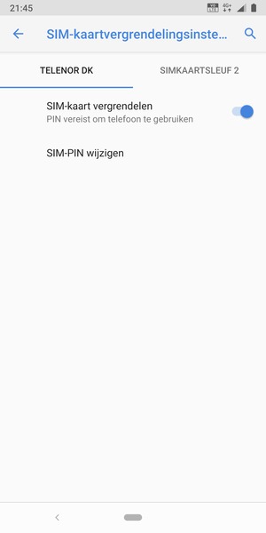 Selecteer Public en SIM-PIN wijzigen