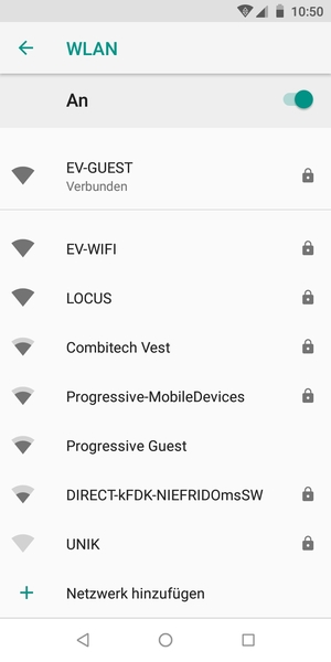 Sie sind nun mit dem WLAN-Netzwerk verbunden