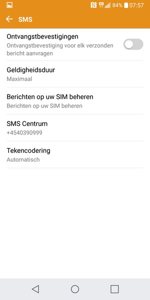 Selecteer SMS Centrum